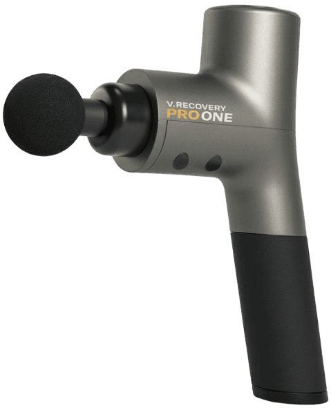 Pistola massageadora flutuando